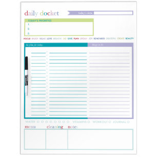Daily Docket Dry Erase Board