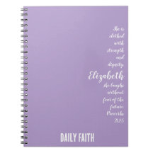 Daily Faith – Custom Proverbs Notebook for Women