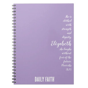 Daily Faith – Custom Proverbs Notebook for Women