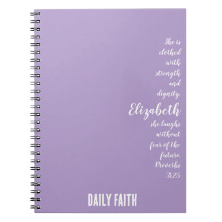 Daily Faith – Custom Proverbs Notebook for Women