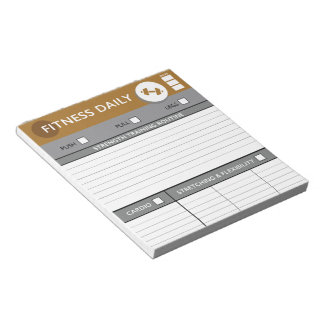 Daily Fitness Workouts Notepad