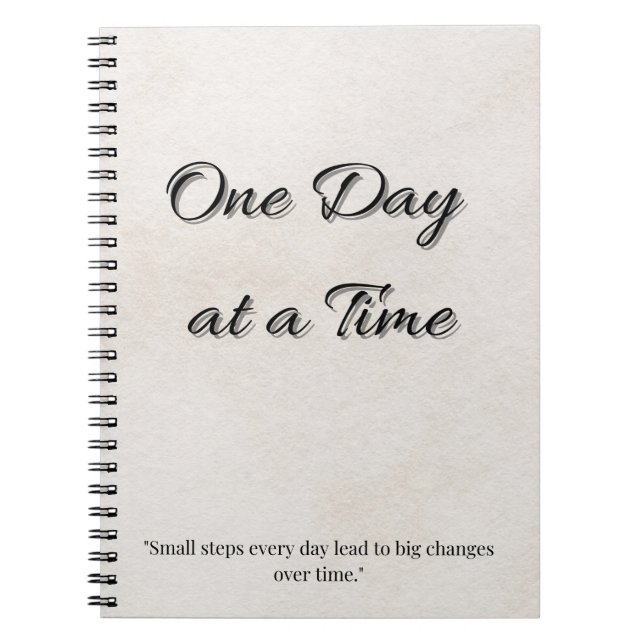 Daily Focus Journal – One Day at a Time Notebook (Front)