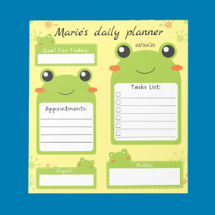 Daily frog planner notepad