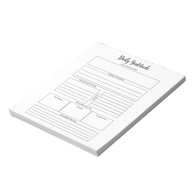 Daily Gratitude Notepad (Rotated)