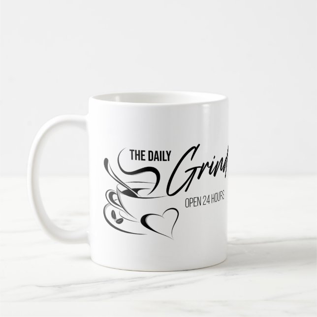 Daily Grind Merch Coffee Mug (Left)