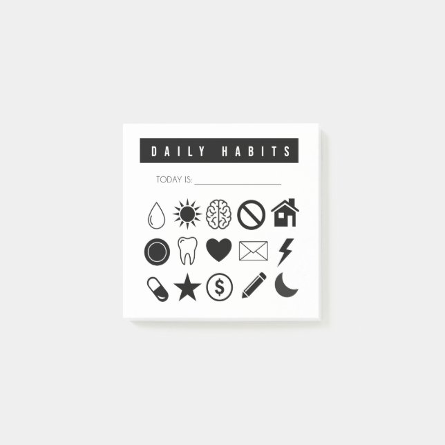 Daily Habit Tracker Post Its Notes (Front)