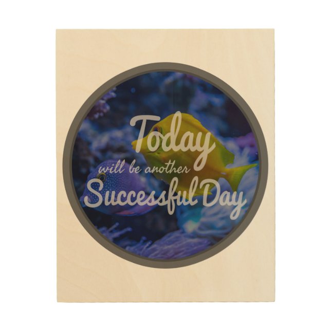 daily inspirational affirmations for success wood wall art (Front)