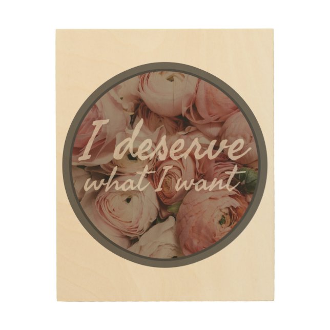 daily inspirational affirmations for work wood wall art (Front)