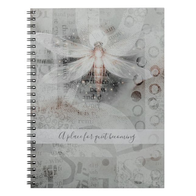 Daily Journal Dreamy Dragonfly Thoughts and Words (Front)