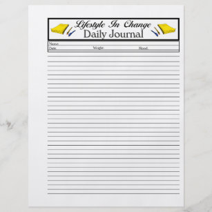 Daily Journal lifestyle change page