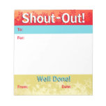 Daily Kudos Shout Out Employee Recognition Display Notepad at Zazzle