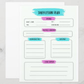Daily Lesson Planner Page,School Planner Printable (Front/Back)