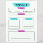 Daily Lesson Planner Page,School Planner Printable (Front)