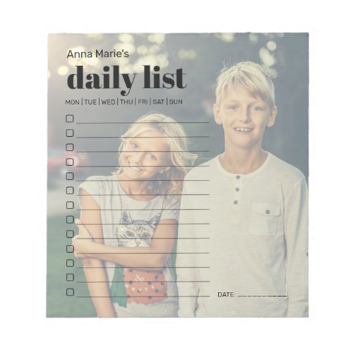 Daily List Photo Notepad