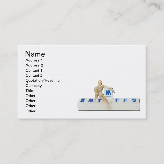 Daily Medical Caretaker Business Card (Front)