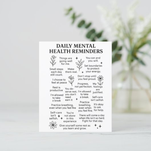 Daily Mental Health Reminders (Standing Front)