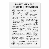 Daily Mental Health Reminders Foam Board