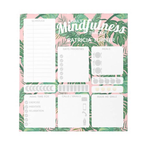 Daily Mindfulness habit tracker Dry Erase Board No Notepad
