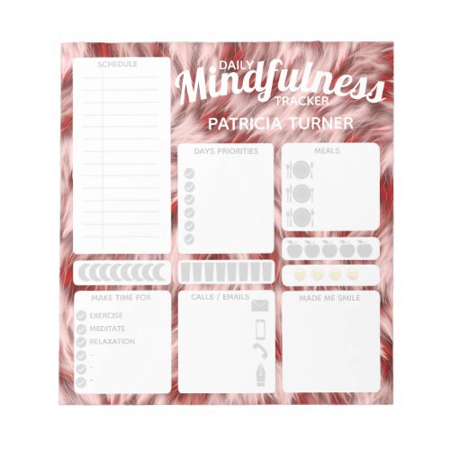 Daily Mindfulness habit tracker Dry Erase Board No Notepad