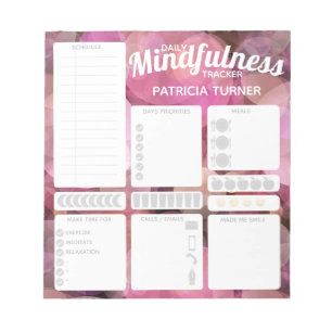 Daily Mindfulness habit tracker Dry Erase Board No Notepad