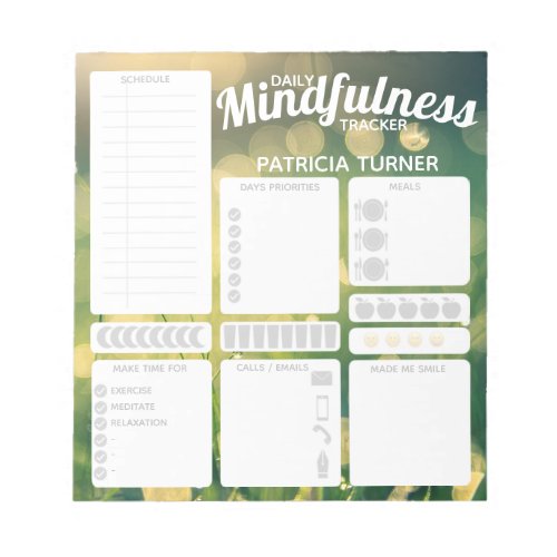 Daily Mindfulness habit tracker Dry Erase Board Notepad
