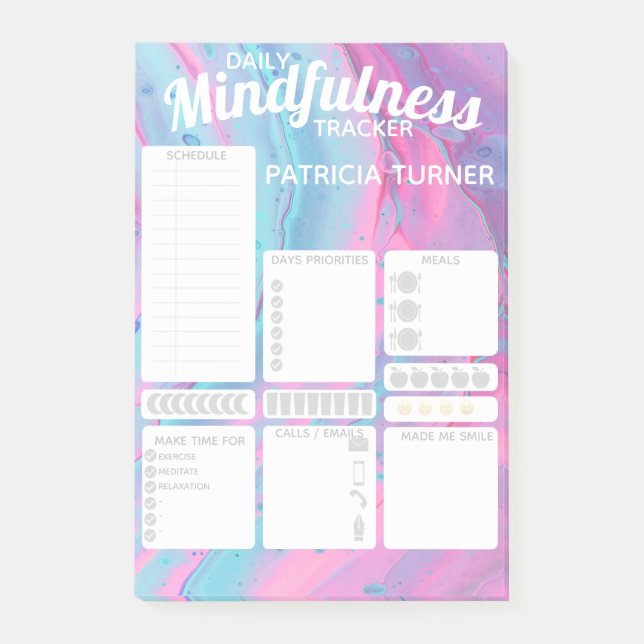 Daily Mindfulness habit tracker Post-it Notes (Front)