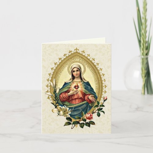 Daily Morning Offering Prayer Virgin Mary Religiou Note Card