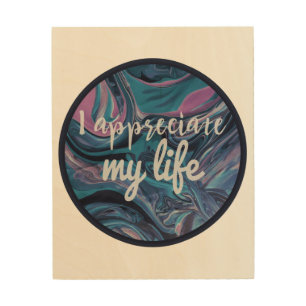 daily motivational affirmations for work and love wood wall art