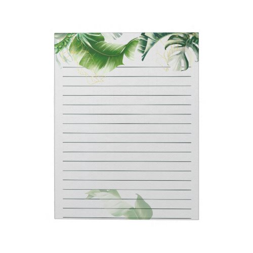 Daily Notes Pad with a Tropical Design