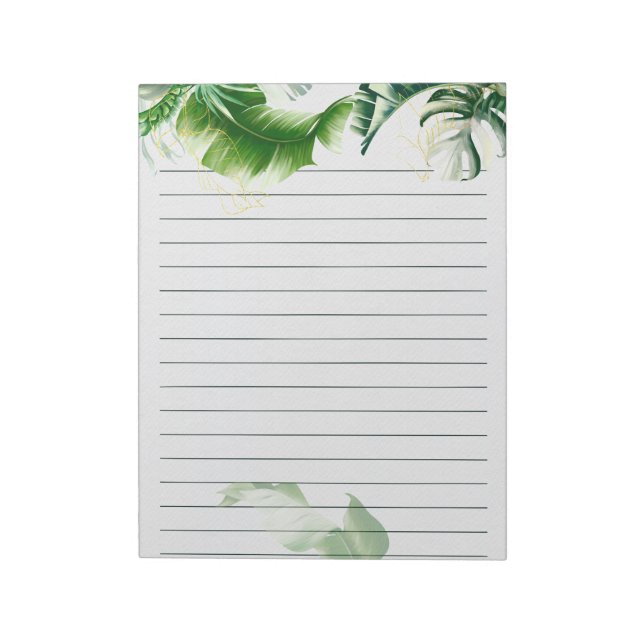 Daily Notes (Pad) with a Tropical Design (Rotated)