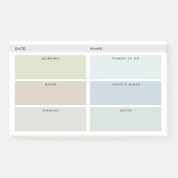 Daily Organizer - Muted Shades Post-it Notes by birchandoak at Zazzle