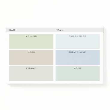 Daily Organizer - Muted Shades Post-it Notes
