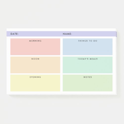 Daily Organizer _ Rainbow Pastels Post_it Notes