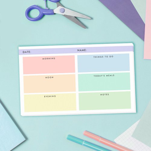 Daily Organizer _ Rainbow Pastels Post_it Notes