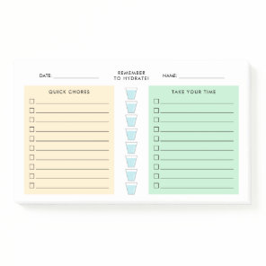 Daily Organizer - To Do List - Family Chores Post-it Notes