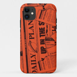 Daily Planet Pattern - Red iPhone 11 Case
