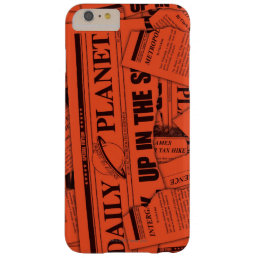 Daily Planet Pattern - Red Barely There iPhone 6 Plus Case