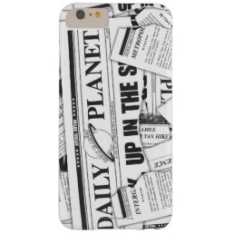 Daily Planet Pattern - White Barely There iPhone 6 Plus Case