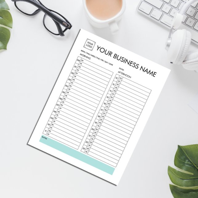 DAILY PLANNER 30 MINUTES INTERVAL ADD YOUR LOGO NOTEPAD (2024 YEARLY CALENDAR WITH TIME SLOTS 30 MINUTES , EDITABLE COLOR, ADD YOUR LOGO)
