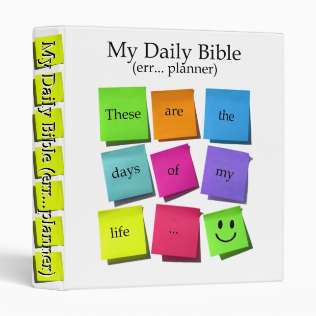 Daily Planner 3 Ring Binder (Front/Spine)