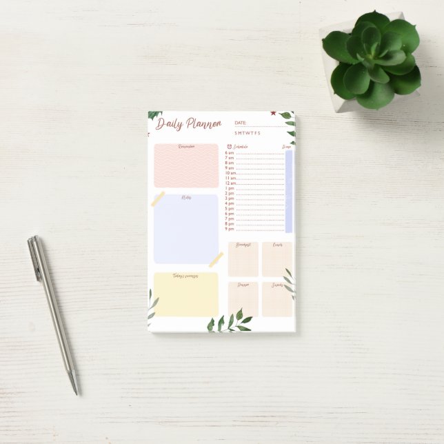 Daily planner and organiser  post-it notes (Office)