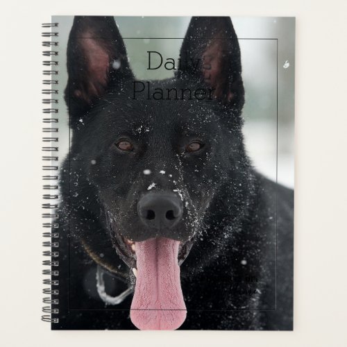 Daily Planner _ Black German Shepherd Dog _ HAMbWG