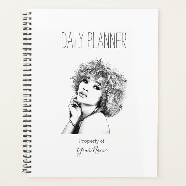 Daily Planner - Black Woman - HAMbWG (Front)