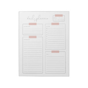 Daily Planner Calender Page Notepad