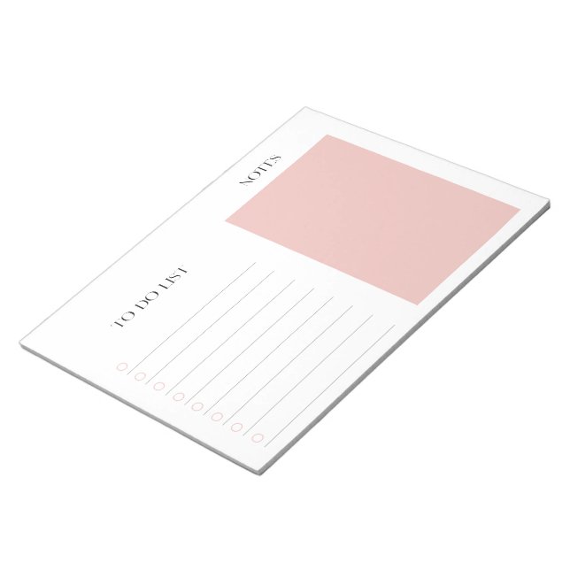 Daily Planner Checklist Tear Away Pink Notepad (Angled)
