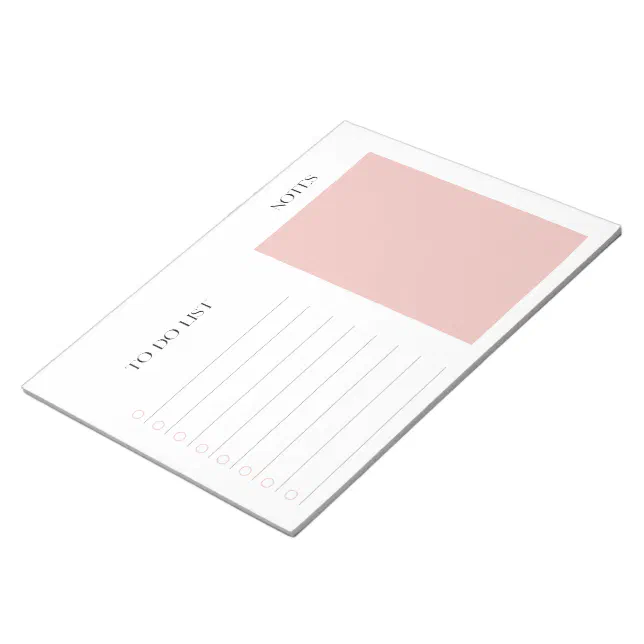 Daily Planner Checklist Tear Away Pink Notepad | Zazzle