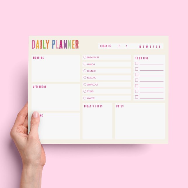 Daily Planner Colorful Text Notepad (Creator Uploaded)