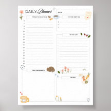 Daily Planner Cozy Home One Page Daily Schedule