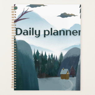 "Daily Planner" Cozy Winter Cottage & Snowy Planner