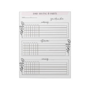 Daily Planner Custom Notepad (Routines/Habits)